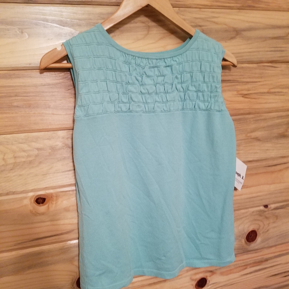 Joseph A Turquoise Sleeveless Top NWT, XL
